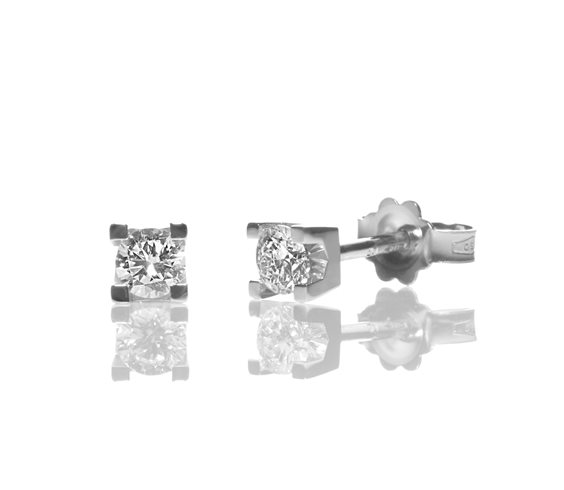 Orecchini Promesse Donna in Oro Diamante 0.08 Ct OPPY008 - OPPY008